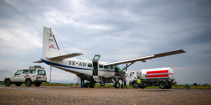 in-kind-donations-air-serv-international Plane been refueled in runway